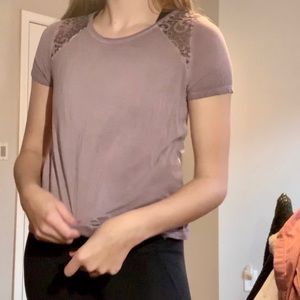 AE Mauve Soft & Sexy Cropped Tee
